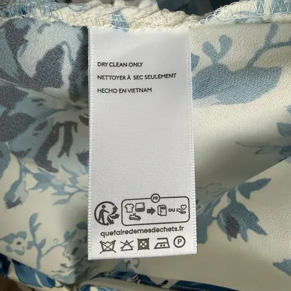 NEW BHLDN Mariella High-Neck Satin Maxi Dress in Blue Floral Size 12 - Picture 6 of 12